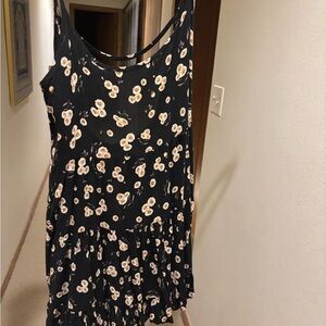 Brandy Melville Black Floral Dress